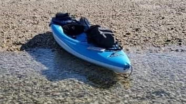 A photo of Raistlin Ruther's kayak tweeted out Saturday by...