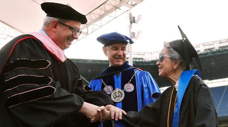 Joyce Lowenstein, 93, receives her bachelor's degree on May 9 from Georgia State...
