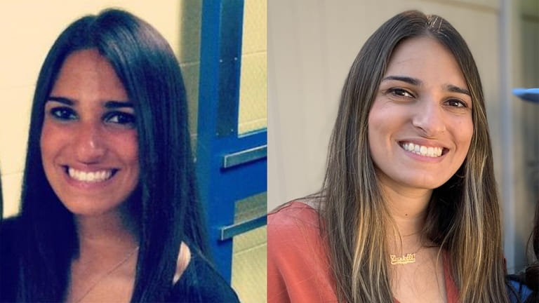 Danielle DiGrazia in 2012, left, and now.