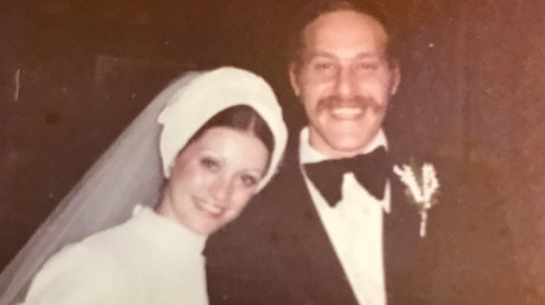 Francine and Ron Altman of Massapequa on their wedding day...