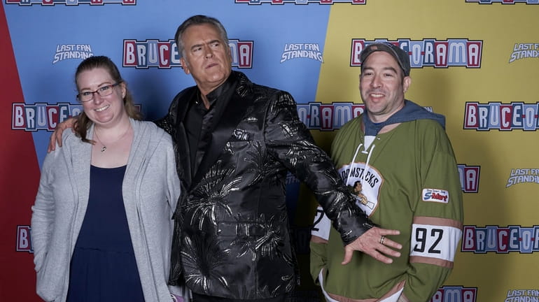 Kelly and Sean Sharp, of Patchogue, came face-to-face with actor Bruce...