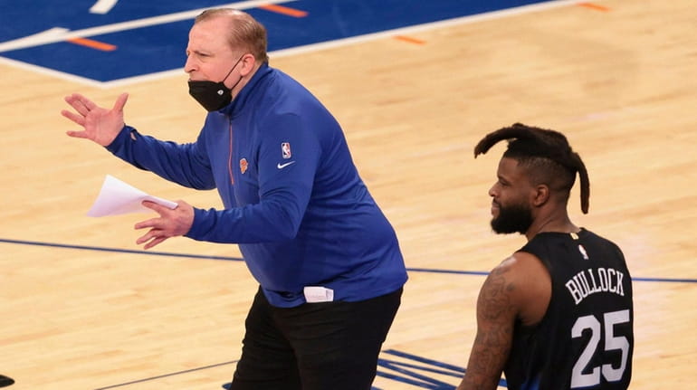 RJ Barrett likes that Knicks coach Tom Thibodeau is holding...