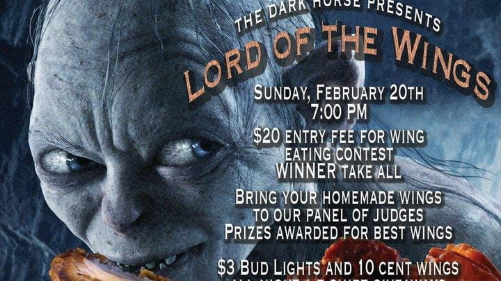 "Lord of the Wings" competition at Dark Horse Tavern