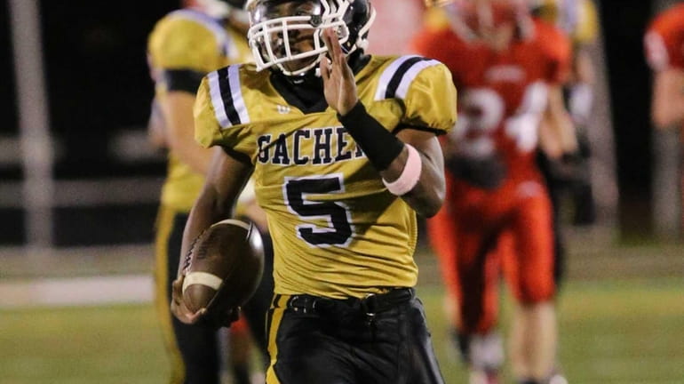 Sachem North's Malik Pierre goes 95 yards for a touchdown...