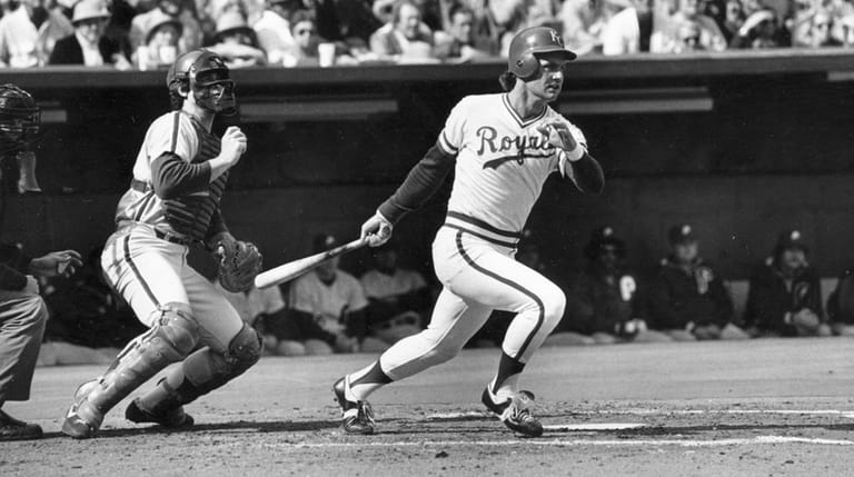 Kansas City Royals third baseman George Brett in the 1980 World Series...