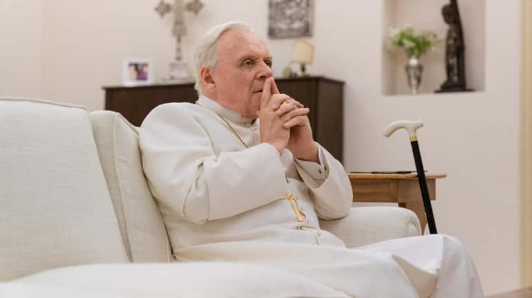 Anthony Hopkins as Pope Benedict in Netflix's "The Two Popes"...