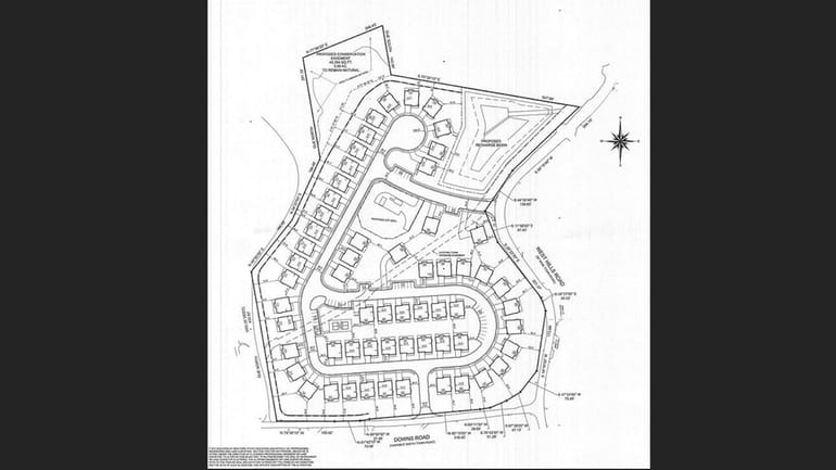 Proposed layout for a 59-unit single-family home development on the...