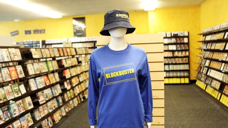 Interior of the world’s only remaining Blockbuster video store, located...