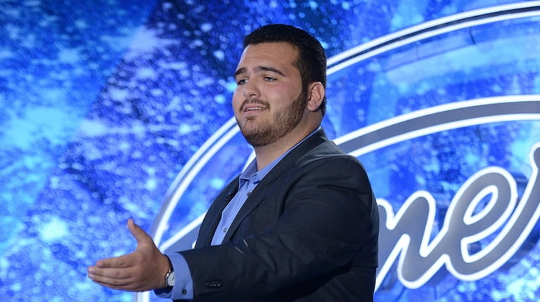 Sal Valentinetti performs in front of the "American Idol" judges in...