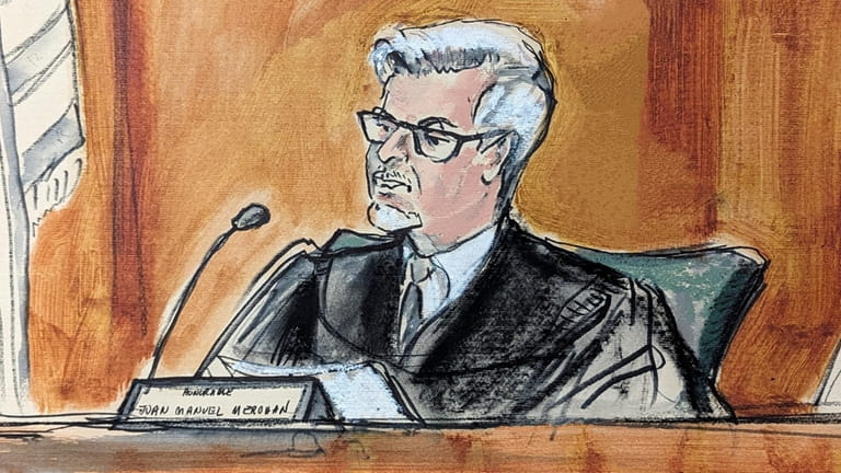 Judge Juan Merchan presides over Donald Trump's trial in Manhattan...