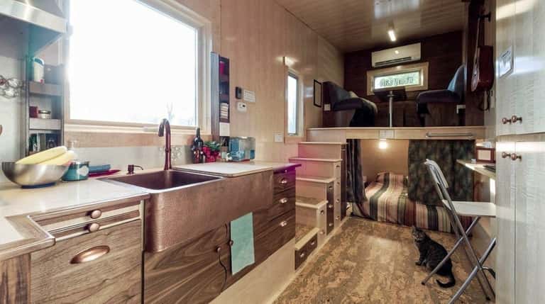 The interior of Grace and Corbett Lunsford's tiny house on...