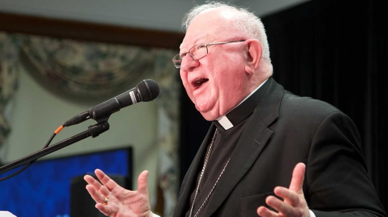 Bishop William Murphy, seen in March 2015 speaking at a...