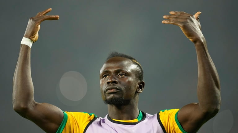 Senegal's Sadio Mane gestures prior to the start of the...
