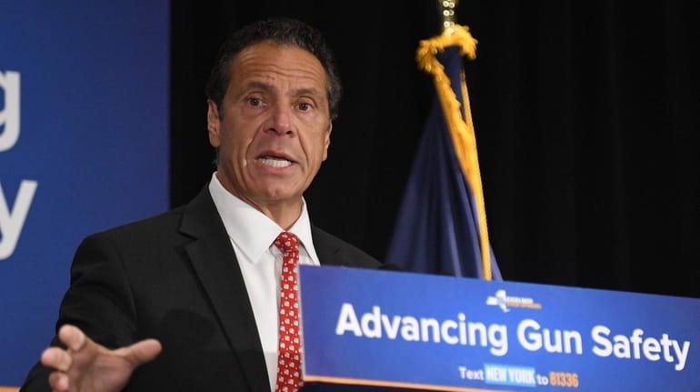 Gov. Andrew Cuomo advocated for a package of gun control...