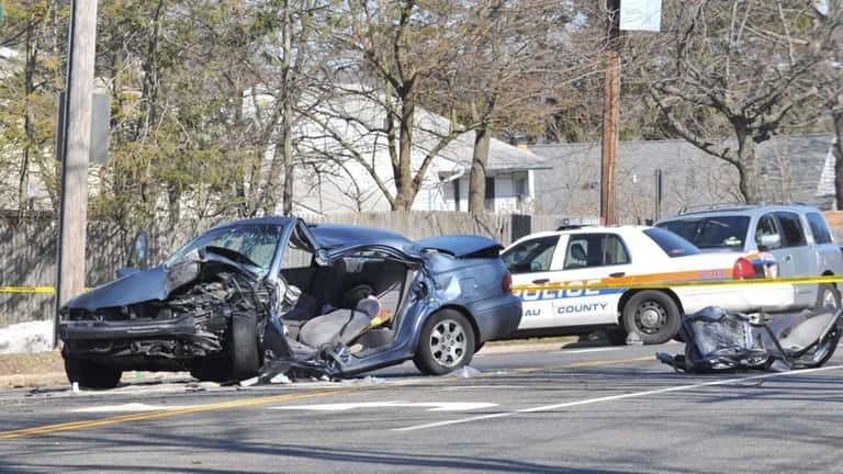 In this March 8, 2010 photo, Nassau County Police investigate...