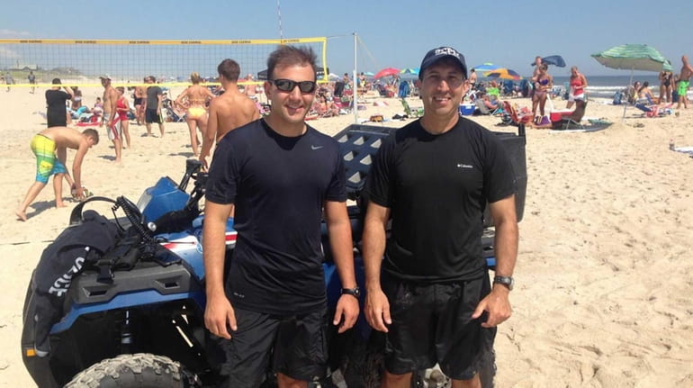 Suffolk County Police Marine Bueau Officers Anthony Sangimino and Michael...