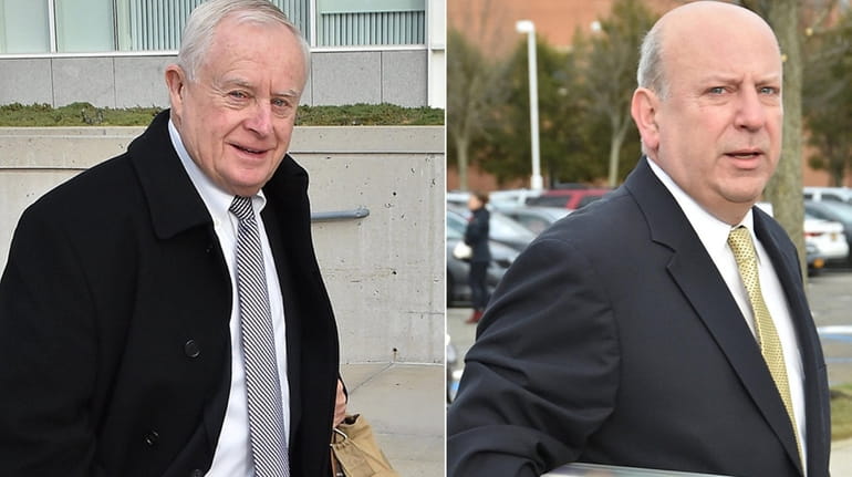 Former Suffolk County District Attorney Thomas Spota, left, and Christopher McPartland,...