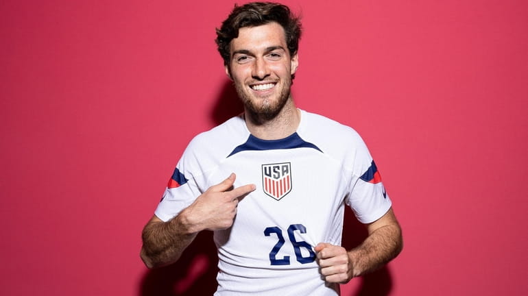 Joe Scally of United States poses during the official FIFA...
