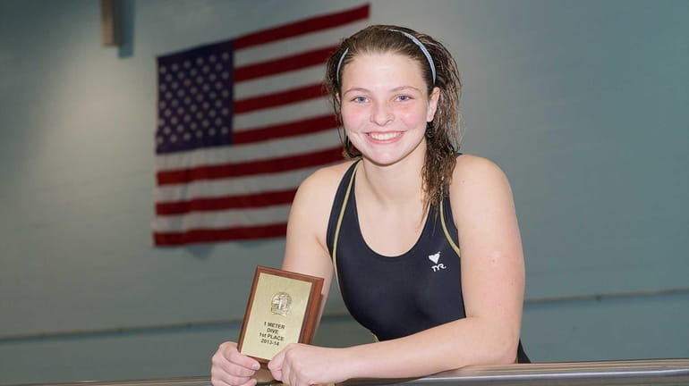 Suffolk County diving champion Rachel Heymach poses for a photo...