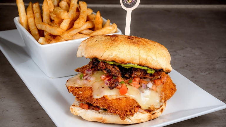 The crispy panko chicken club, with bacon, pepper Jack and...
