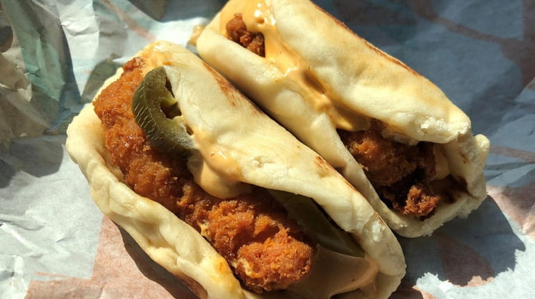 New Crispy Chicken Sandwich Tacos at Taco Bell.