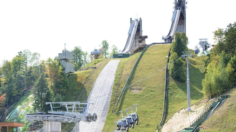 Visitors to Lake Placid can watch ski jumpers soar at...