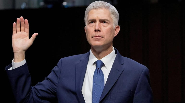 Judge Neil Gorsuch during his confirmation hearings before Senate Judiciary...