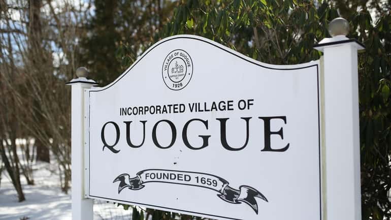Quogue Village has a new mayor for the first time...