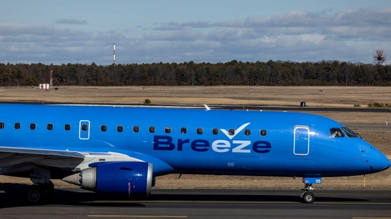 Breeze Airways' newest nonstop flights from MacArthur Airport will serve Raleigh-Durham, North...