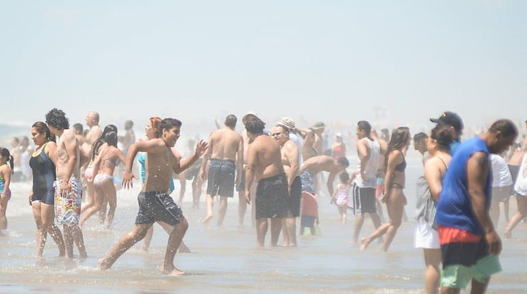 Crowds enjoy their Fourth of July weekend at Jones Beach,...