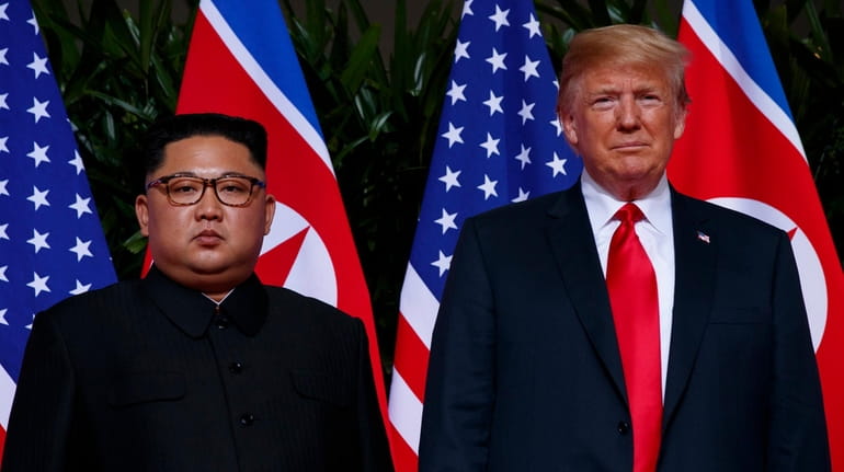 North Korean leader Kim Jong Un and President Donald Trump...