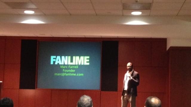 Startup Fanlime, which created an online social tool for athletes...