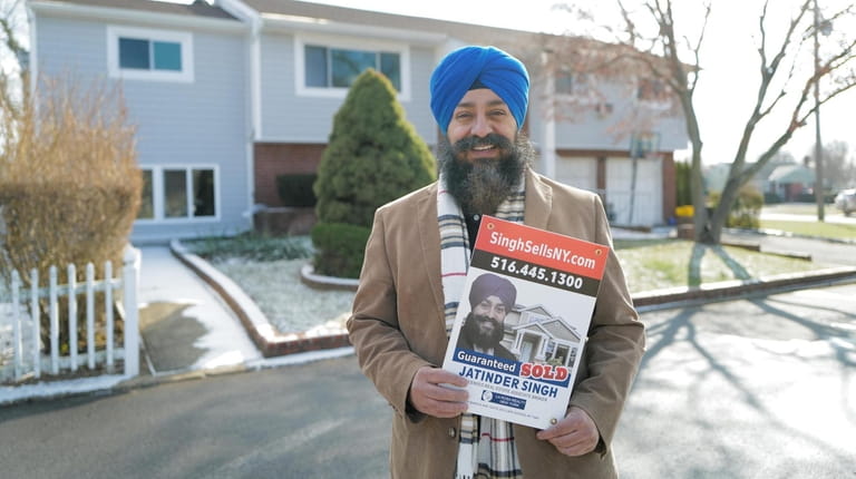 Real estate agent Jatinder Singh at a home similar to one he found for a...