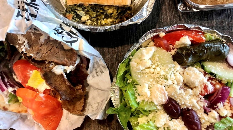 A spread of Greek food from Pete The Greek, which...