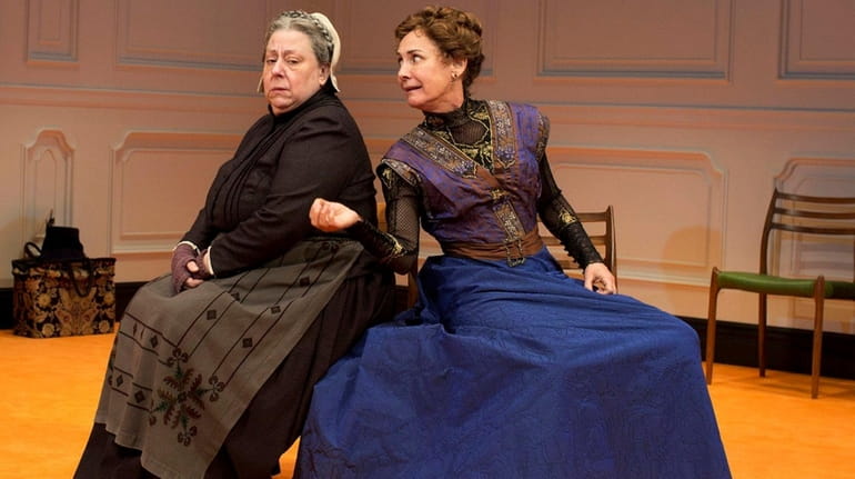 Jayne Houdyshell as the servant Anne Marie and Laurie Metcalf...