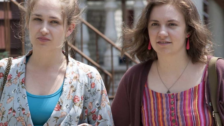 Jemima Kirke, left, and Lena Dunham costar in HBO's new...