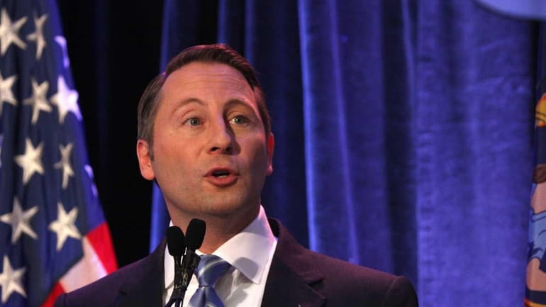 Westchester County Executive Rob Astorino addresses county officials and citizens...