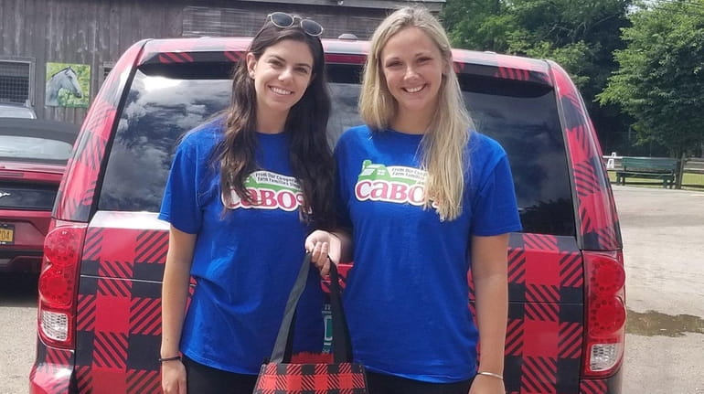 Emily Schmidt, left, and Cassie Sutton, "ambassadors" for the Vermont-based...