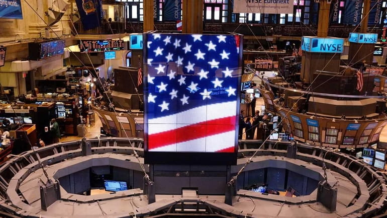 The floor of the New York Stock Exchange in Manhattan....