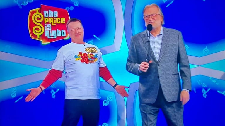 George Fletcher competes on "The Price Is Right" with host...