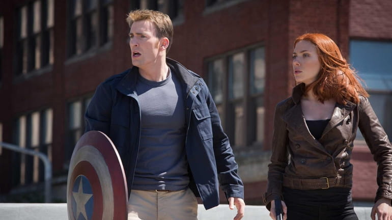 Chris Evans and Scarlett Johansson in "Captain America: The Winter...