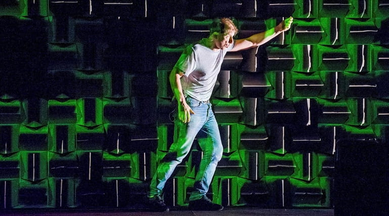 Simon McBurney in "The Encounter," an innovative theater event in...