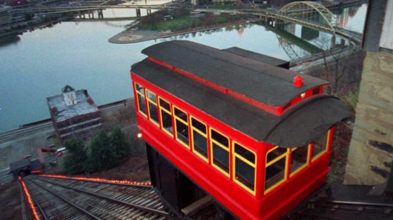 The Duquesne Incline, which dates to 1877, carries rush-hour commuters...