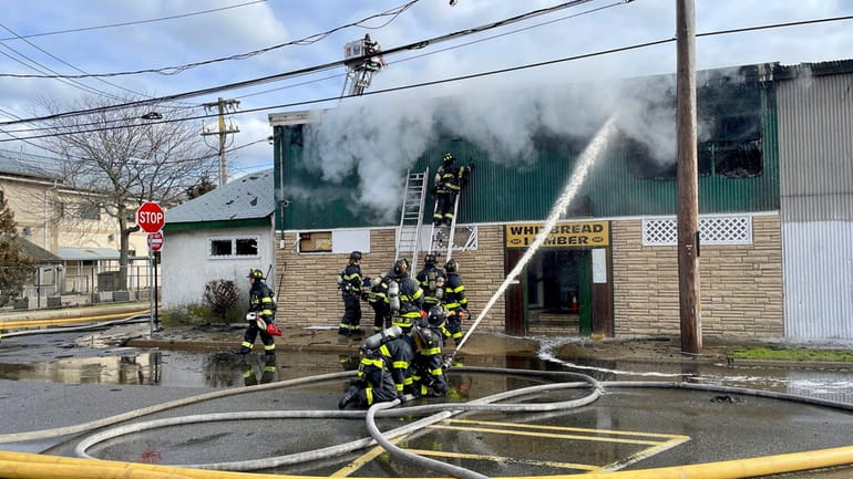 More than 150 firefighters responded to a blaze at Whitbread Lumber...