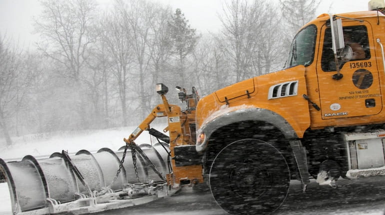 A Transportation Department snowplow seen on Jan. 4, 2018.