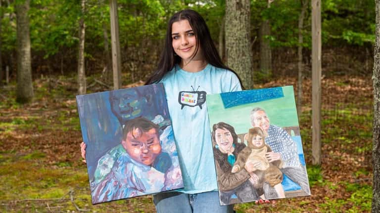 East Hampton High School's Mary McCann blended her artistic talents...