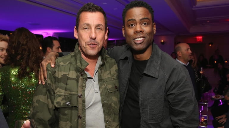  Adam Sandler and Chris Rock attend the afterparty for the...