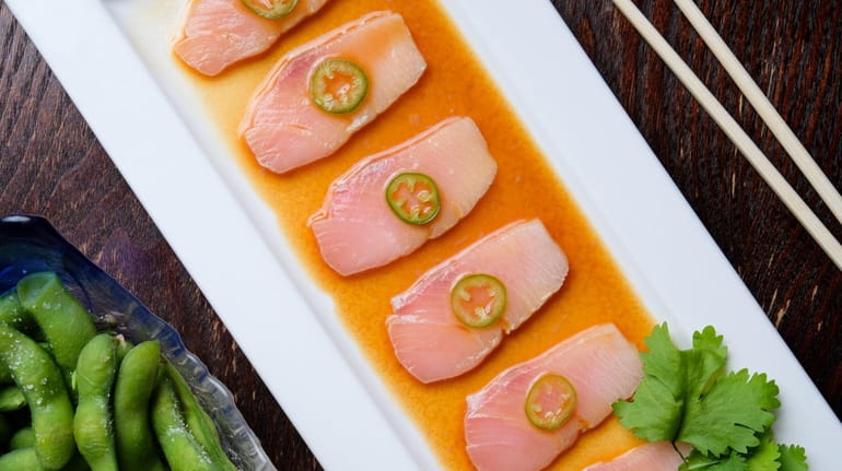 Yellowtail sashimi with jalapeño-yuzu soy at Nikkei of Peru in...
