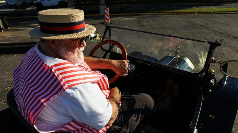 Commack resident Bob Coiro drives his 1915 Ford Model T, which he...