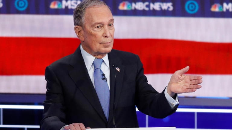 Democratic presidential candidate, former New York City Mayor Mike Bloomberg...